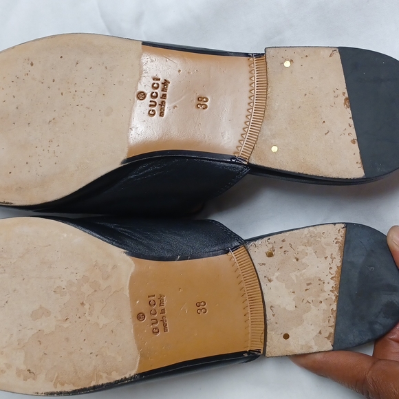 Gucci Leather Black Mules size 38 - Picture 6 of 7